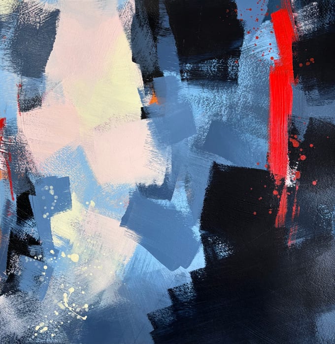 Broken Arrows - Study 3 — Acrylic and charcoal pencil on paper · 2026