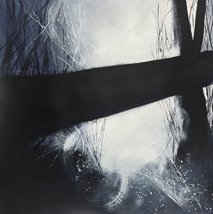Halls of Mountains 3 — Mixed media on paper · 2021