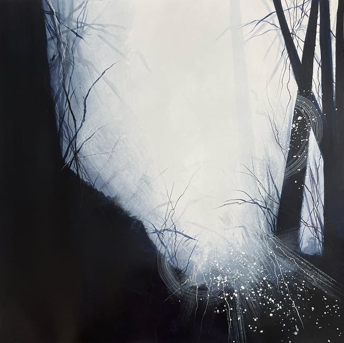 Halls of Mountains 4 — Mixed media on paper · 2021
