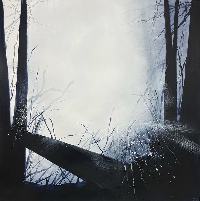 Halls of Mountains 7 — Mixed media on paper · 2021