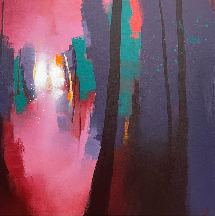 Hold Fast To the Roots — Acrylic and charcoal pencil on canvas · 20 × 20 in · 2022