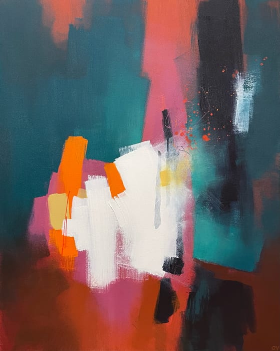 Howl — Acrylic and charcoal pencil on canvas · 30 × 24 × 1.5 in · 2022