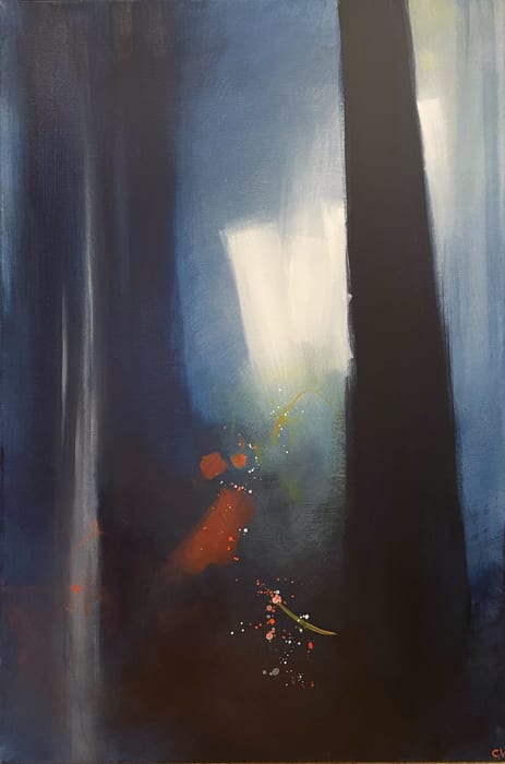 I Won’t Go Without You — Acrylic and graphite on canvas · 36 × 24 × 0.688 in · 2021