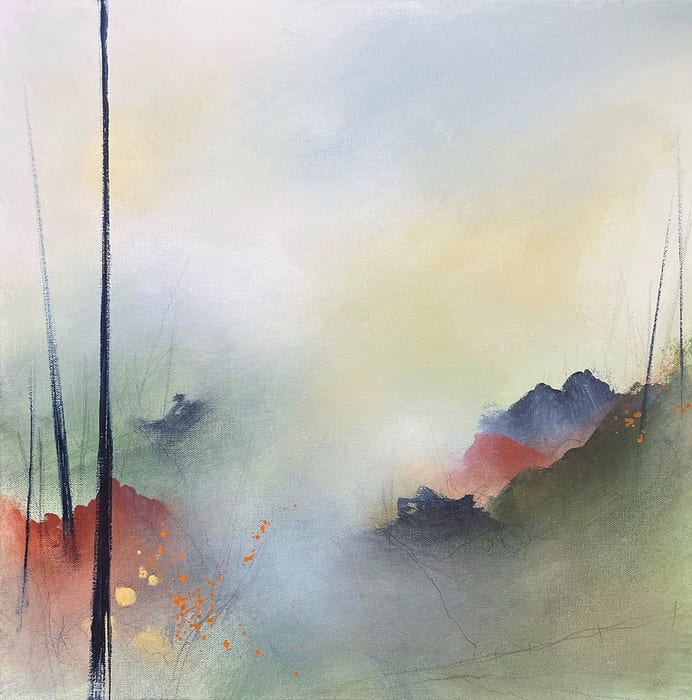Lines Were Drawn — Mixed Media on canvas · 20 × 20 × 1.5 in · 2021