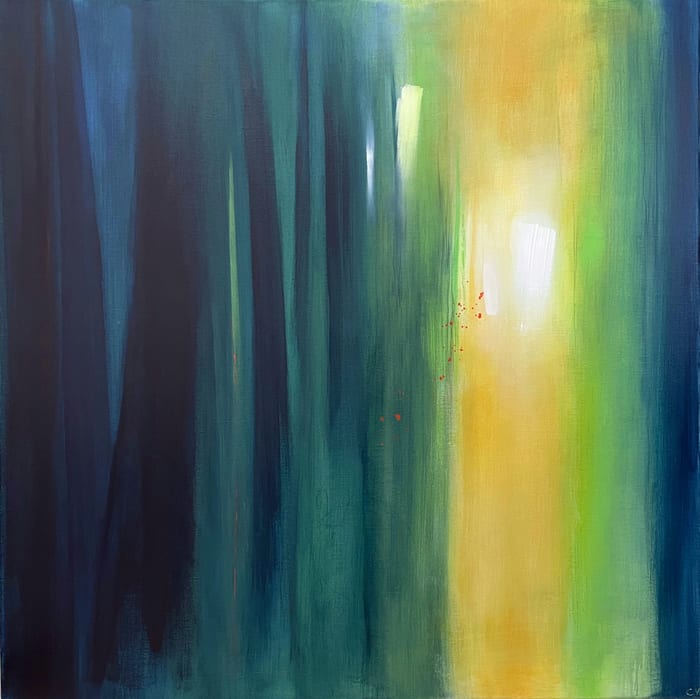 Sever The Old And Mildewed Ropes They Hold Us Back — Acrylic and graphite on canvas · 36 × 36 × 0.688 in · 2022