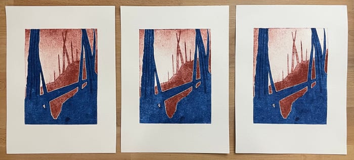 The Light Through The Only Window — Collograph print · 2022