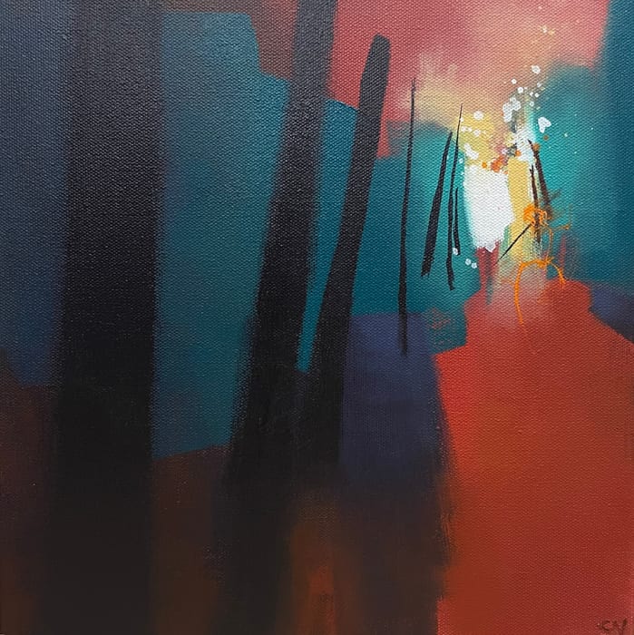 Throw Open The Doors To Cascadia — Acrylic On Canvas · 12 × 12 × 1.5 in · 2022