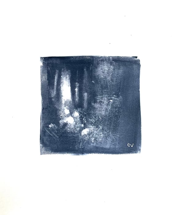Untitled — Ink monotype · 4 × 4 in · 2023