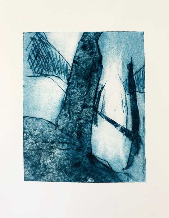 Untitled — Collagraph print · 4.5 × 3.75 in · 2023