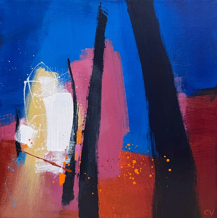 We Exist In Little Peaces — Acrylic On Canvas · 12 × 12 × 1.5 in · 2022
