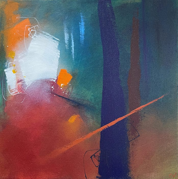 We See Together You And I — Acrylic On Canvas · 12 × 12 × 1.5 in · 2022