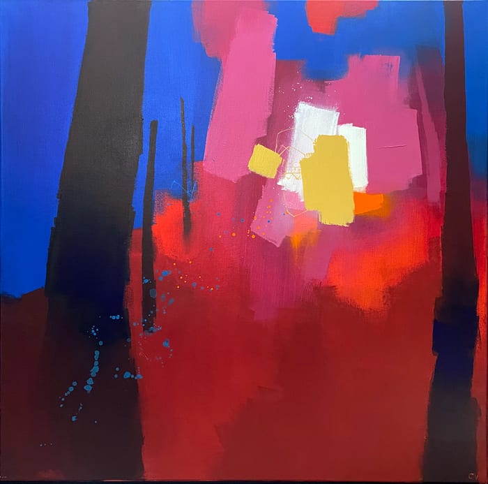 We Travel Where The Path’s Not Easy — Acrylic On Canvas · 36 × 36 × 0.688 in · 2022