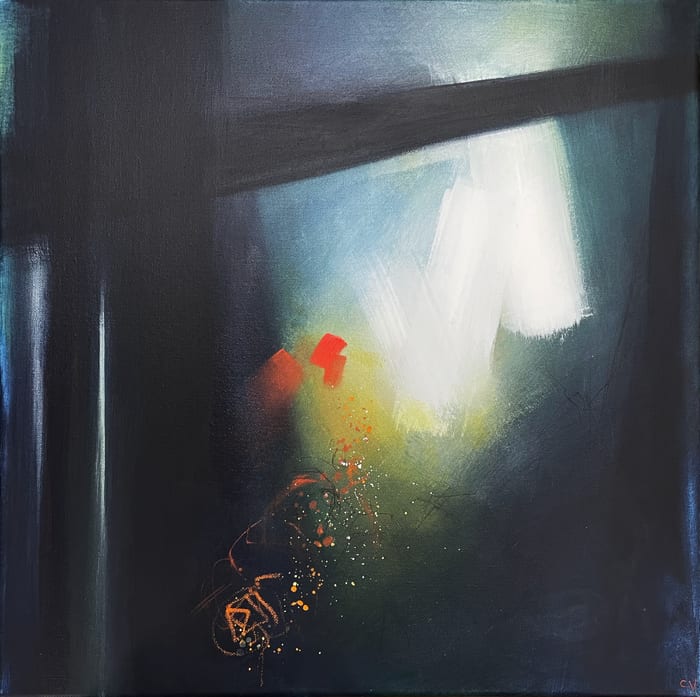 You As The Catalyst I As The Light — Acrylic and graphite on canvas · 20 × 20 × 0.688 in · 2021