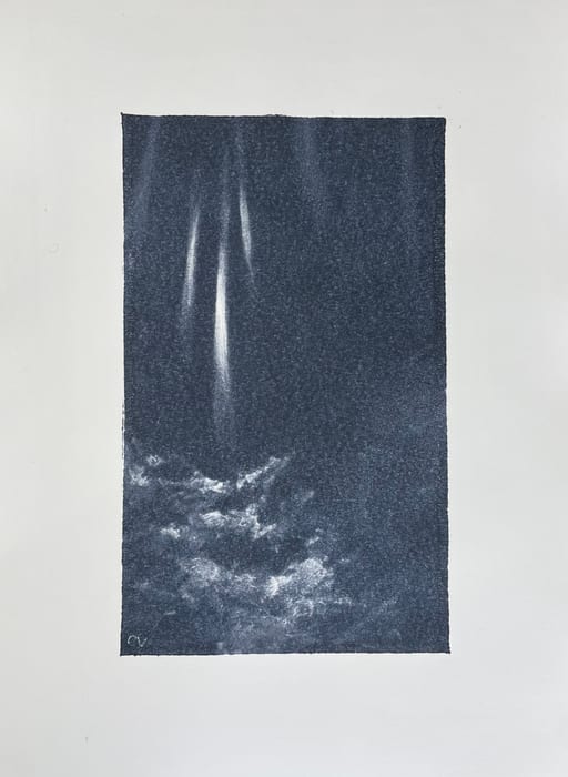 You Can Sail The Shadow Sea — Ink monotype · 9 × 6 in · 2022